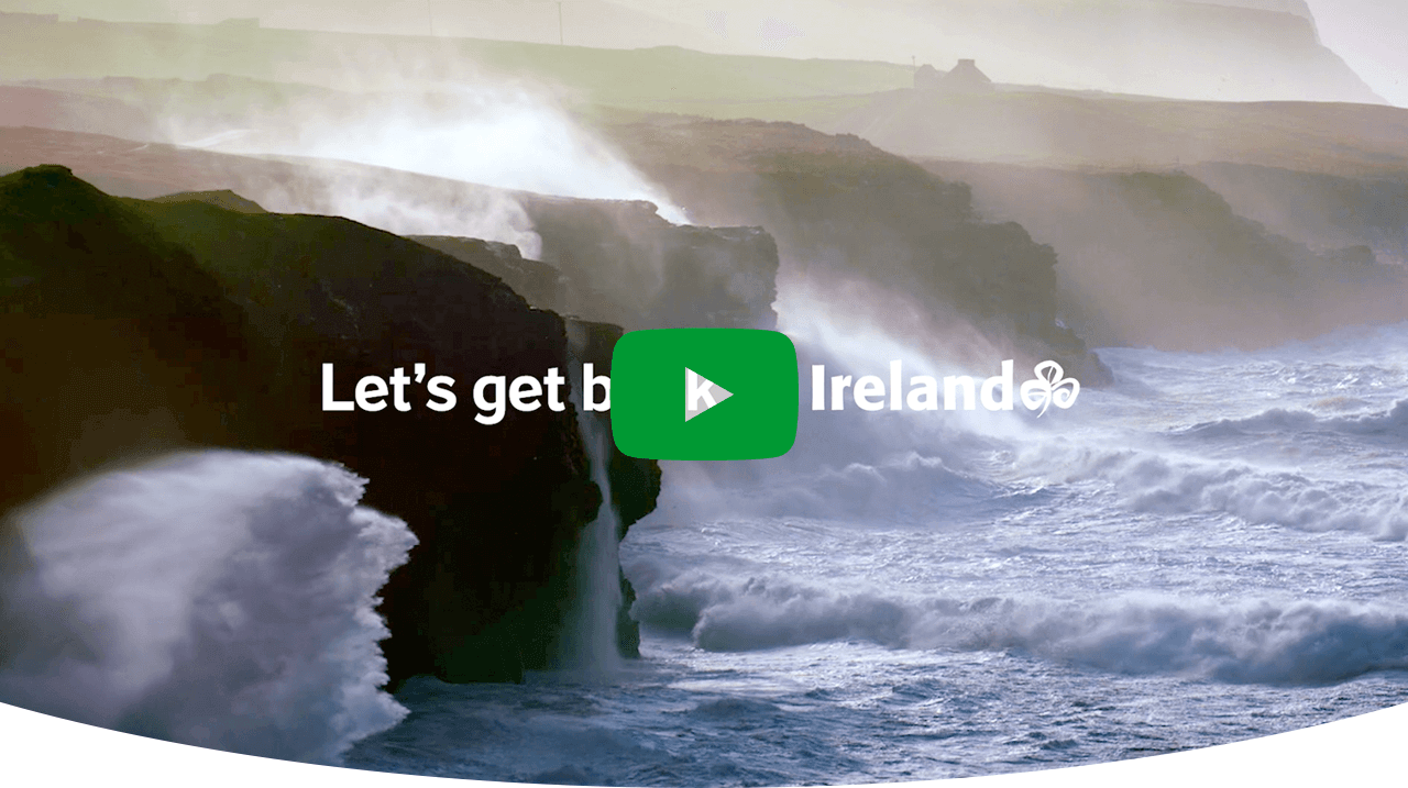 Watch: Let's Get Back to Ireland! - Waves crashing over cliffs. 